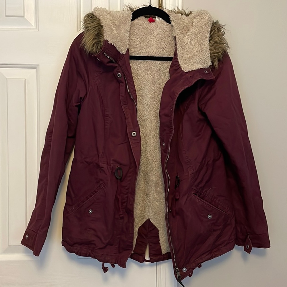 Maroon light winter coat